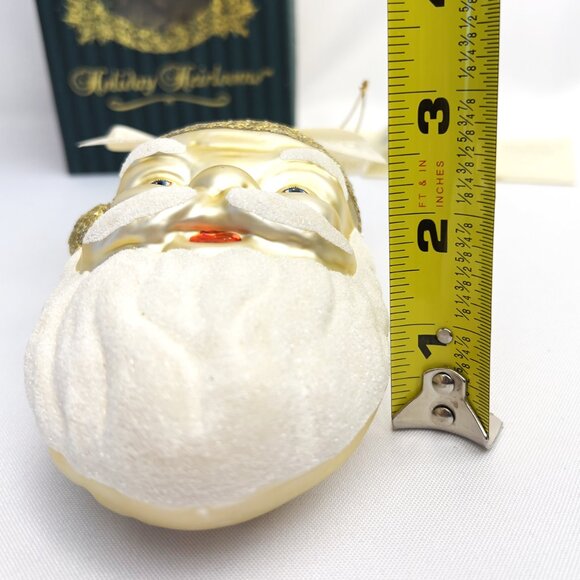 Waterford Santa Ornament Vintage 1997 Hand-Painted Glass Original Box & Tags 6" - Picture 9 of 9